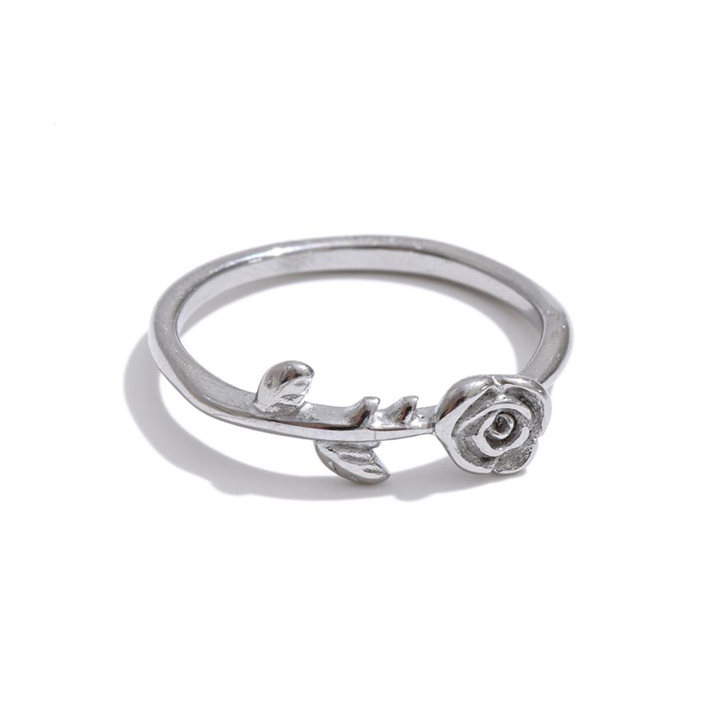 

Yhpup Size 6789 Stainless Steel Rose Flower Cast High Quality Ring Waterproof Metal Young Fashion 2026 Charm Jewelry Wholesale 9