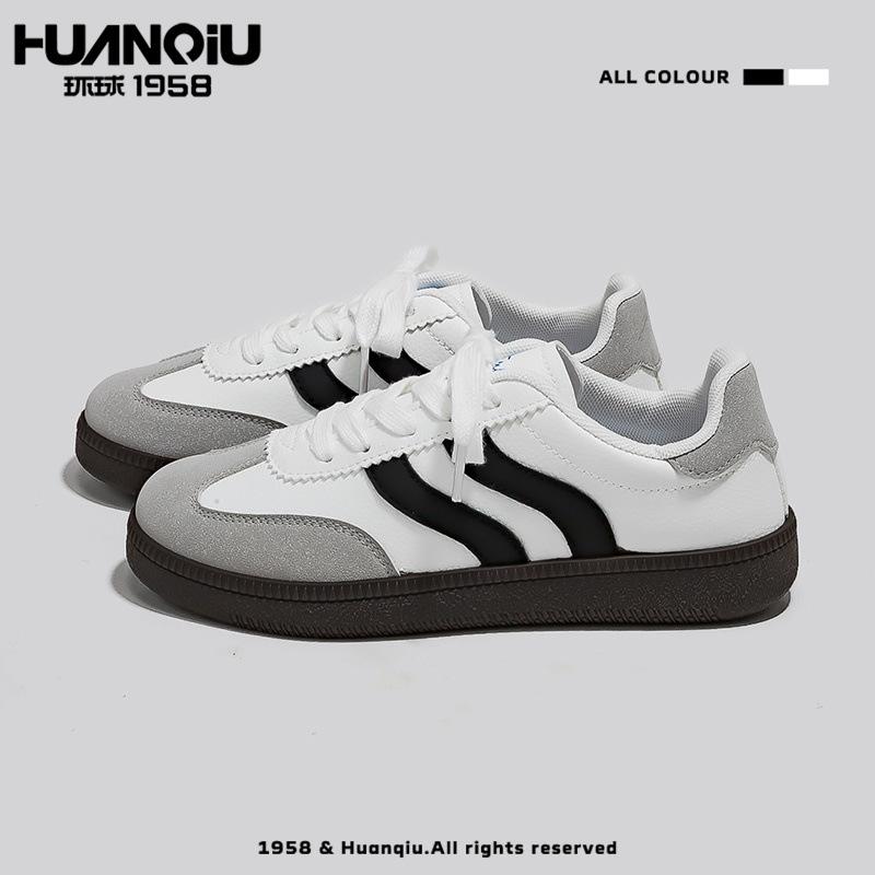Global retro German training shoes 22 autumn new niche design injection molding shoes low-top little white board shoes