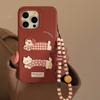 Ins Style Red Three-dimensional Retro Cartoon Phone Case Suitable for 11/12/13/14/15/16