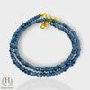 Blue Sapphire Rondelle Beaded Necklace | September Birthstone Jewelry