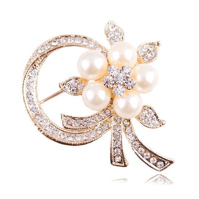 Fashion Pearl Wreath Brooch Hundred Corsage Flower Corsage Flower Corsage Jewellery Female Accessories Long-Lasting Color Exquisite Brooch BFF Gift