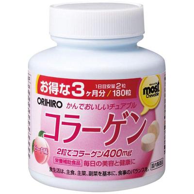 Japonija MOST kramtomas kolagenas 180 tablečių 3 mėn. persikų skonio s452
