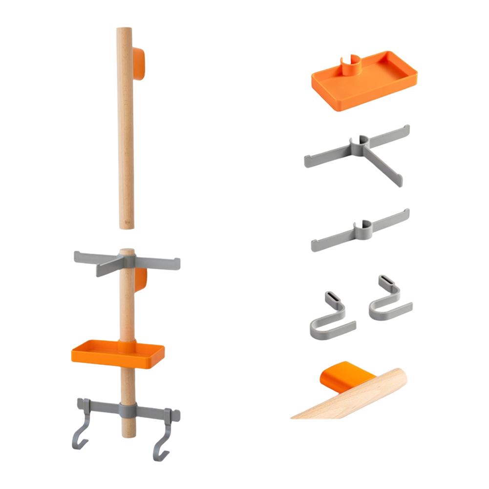 

Bike For Helmet and Sunglasses Wall Rack with Rustic Beech Wood Rod and Secure Mounting Options for Home or Garage