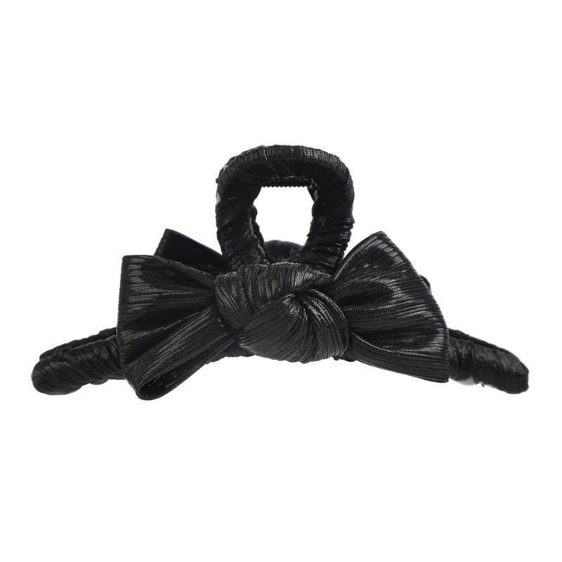 High-end Velvet Clip Elegant Bow Hair Clip Large Volume Updo Shark Clip Hair Accessory