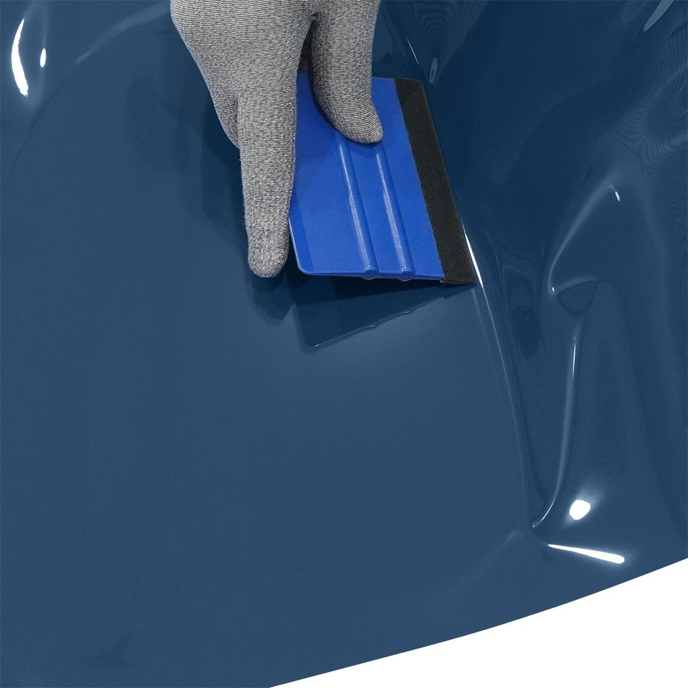 Platinum Neptune Blue PET Car Vinyl Film Auto Wrapping Decal With Air Release Self Adhesive Creative Car Body Decoration Sticker