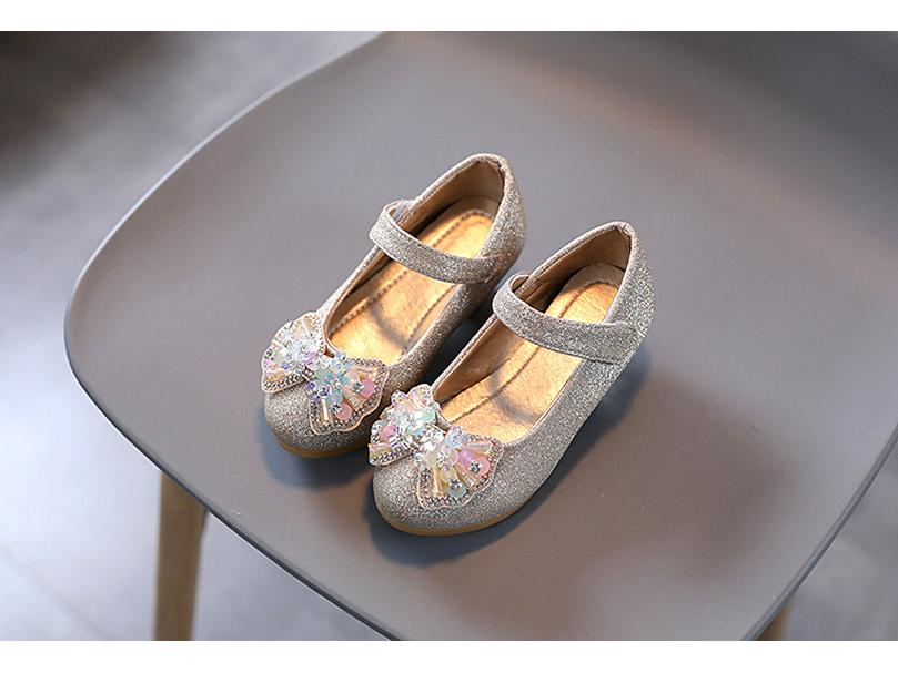 2023 Princess Crystal High Heels with Bow - Formal Leather Shoes for Girls' Runway and Performance