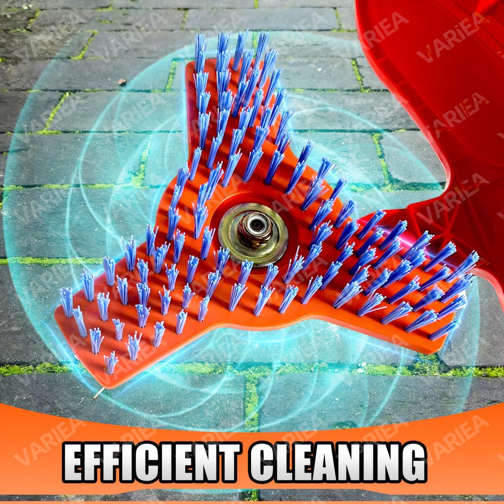 Heavy-Duty 10-Inch Nylon 3T Cleaning Brush Replacement Head for Lawn Mower - 1-Inch Mounting Hole Diameter, Large Area Cleaning Brush