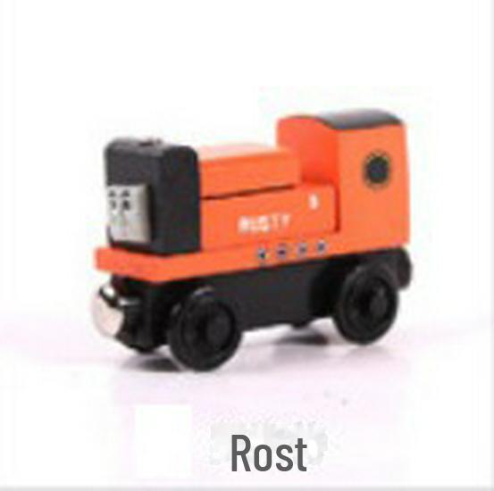 Children's Wooden Toy Train Head Cake Decoration - YB02