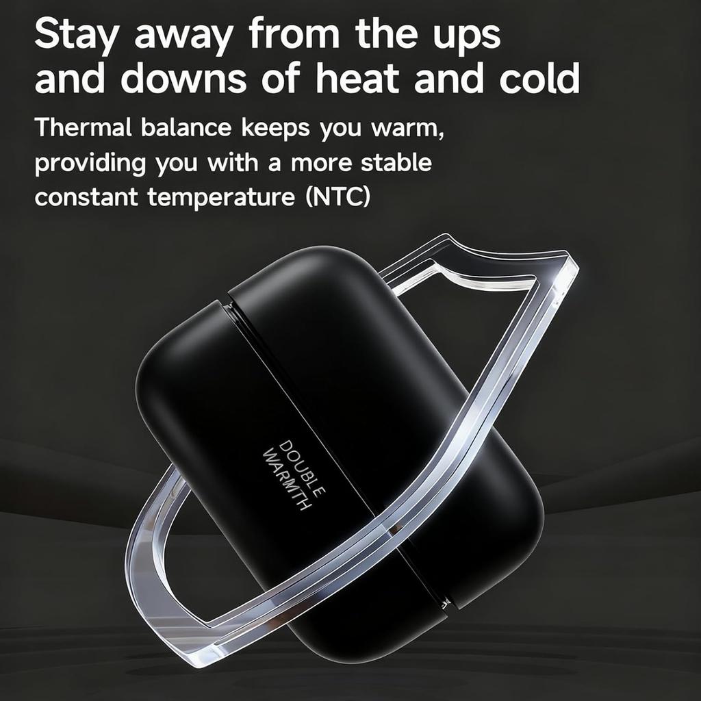 2Pcs/Pair Magnetic Electric USB Hand Warmer 3000mAh Mini Portable Heater Rechargeable Handwarmers for Christmas Outdoor Gift