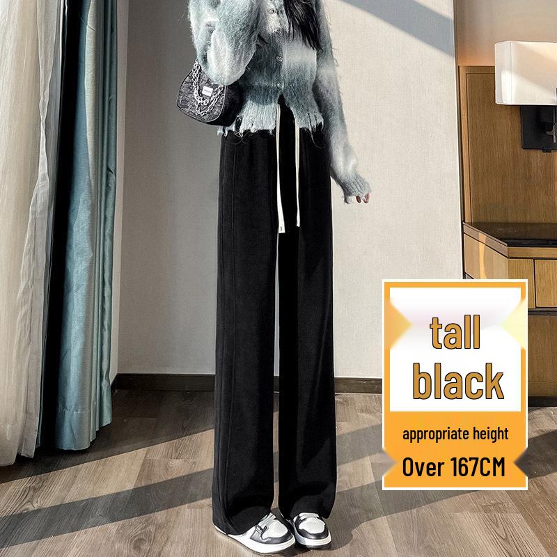 

Белые брюки широкого кроя с флисовой подкладкой для женщин - Весна/Осень 2024, Маленький размер, Прямые штанины, Повседневный спортивный стиль. 2XL - 67.5 kg and above