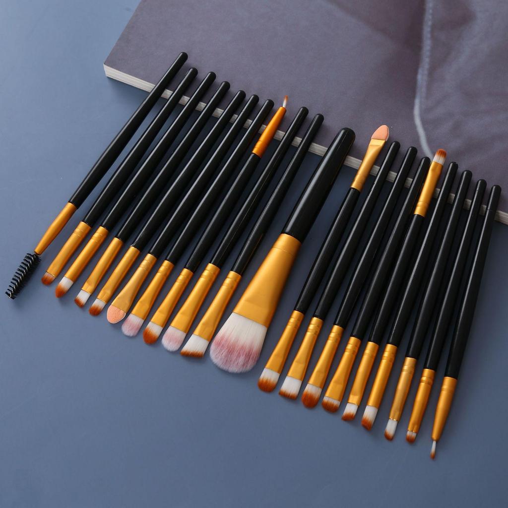 20-Piece Eye Brush Set: Eyeshadow & Foundation Brushes with 22 Colors