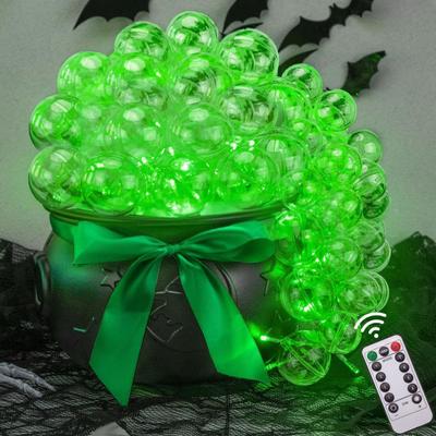 Set de Caldero de Bruja Brillante DIY Caldero Burbujeante Iluminado Cuenco de Bruja de Plástico Negro con Bola para Decoración Interior de Halloween