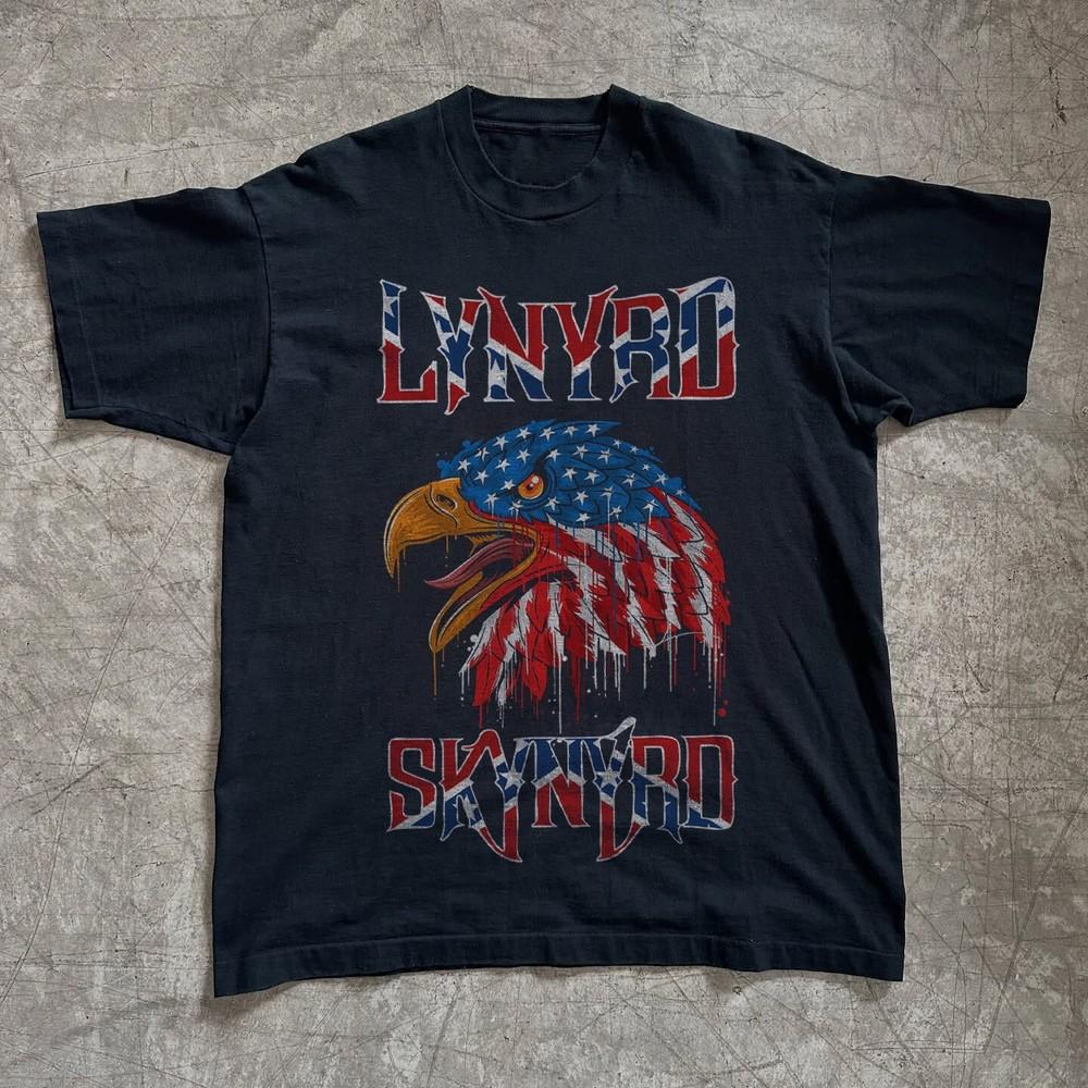Vintage Lynyrd Skynyrd Patriotic Eagle T-Shirt, Unisex Black T-shirt, Size S-5XL Unisex T-Shirt XXXL
