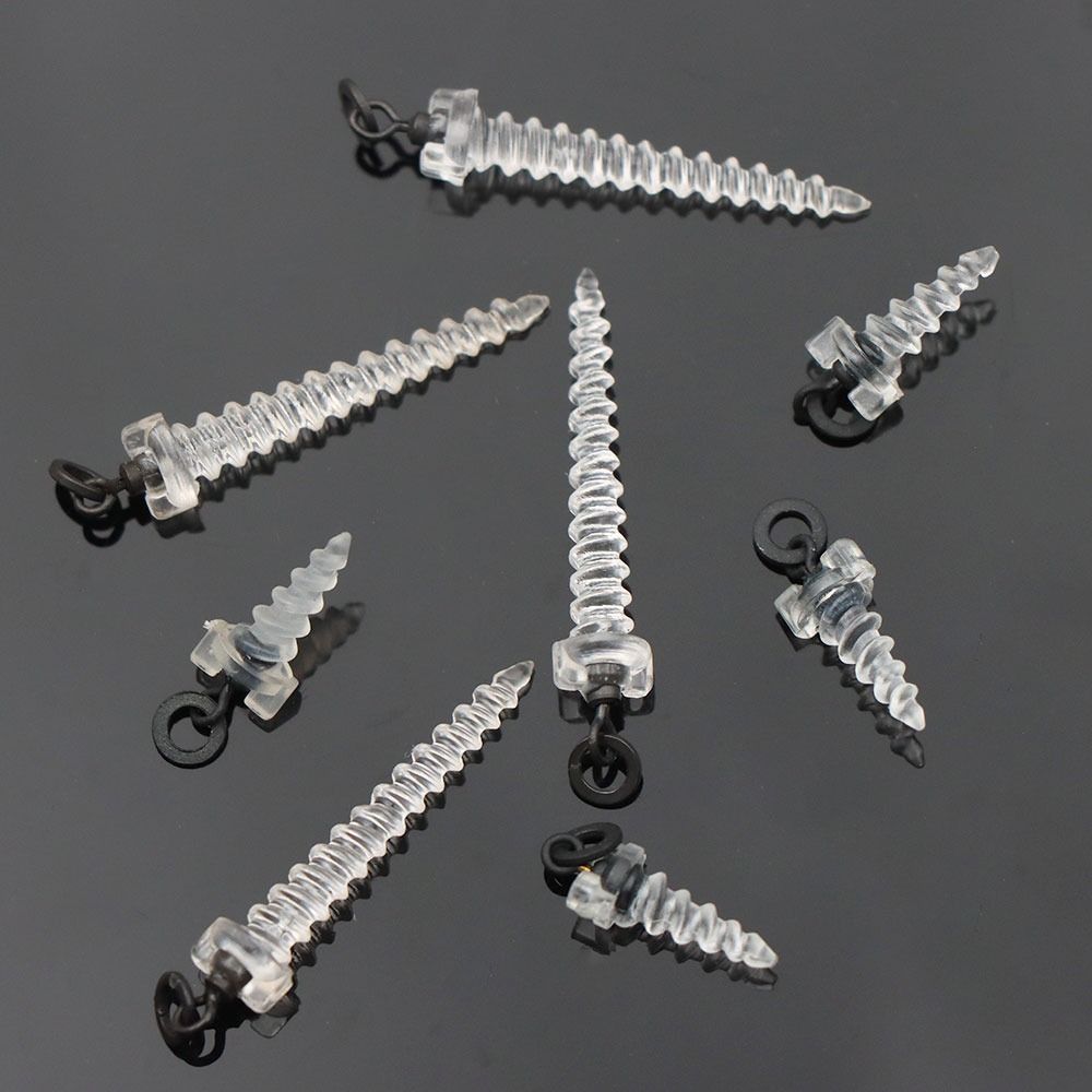 10PCS/20PCS 360° D-Rig Chod Rig Swivel Hair Chod Ronnie Rig Boilies Stop Screw  Carp Fishing