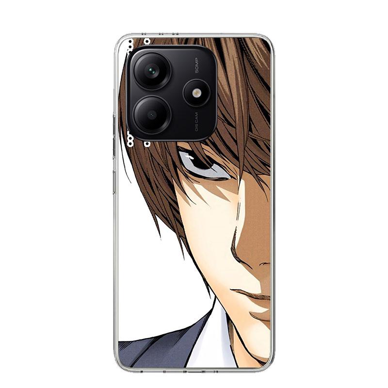 N-Note D-Death Yagami Light Handyhülle Für Xiaomi Redmi Note 13 14 15 Pro Plus 12S 12 14S 11S 11E 10 10S 11 11T 5G 4G Hülle Coqu