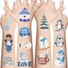 New Blue Winter Luminous Tattoo Stickers Waterproof Party Party Gift Funny Face Stickers
