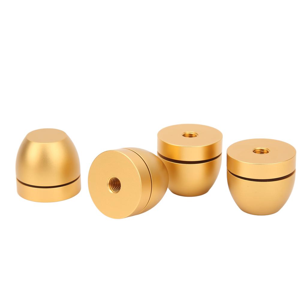 Speaker Isolation Stand Feet Set Aluminum Alloy Amplifier Base Pads Audio Shock Absorption Pads Gold