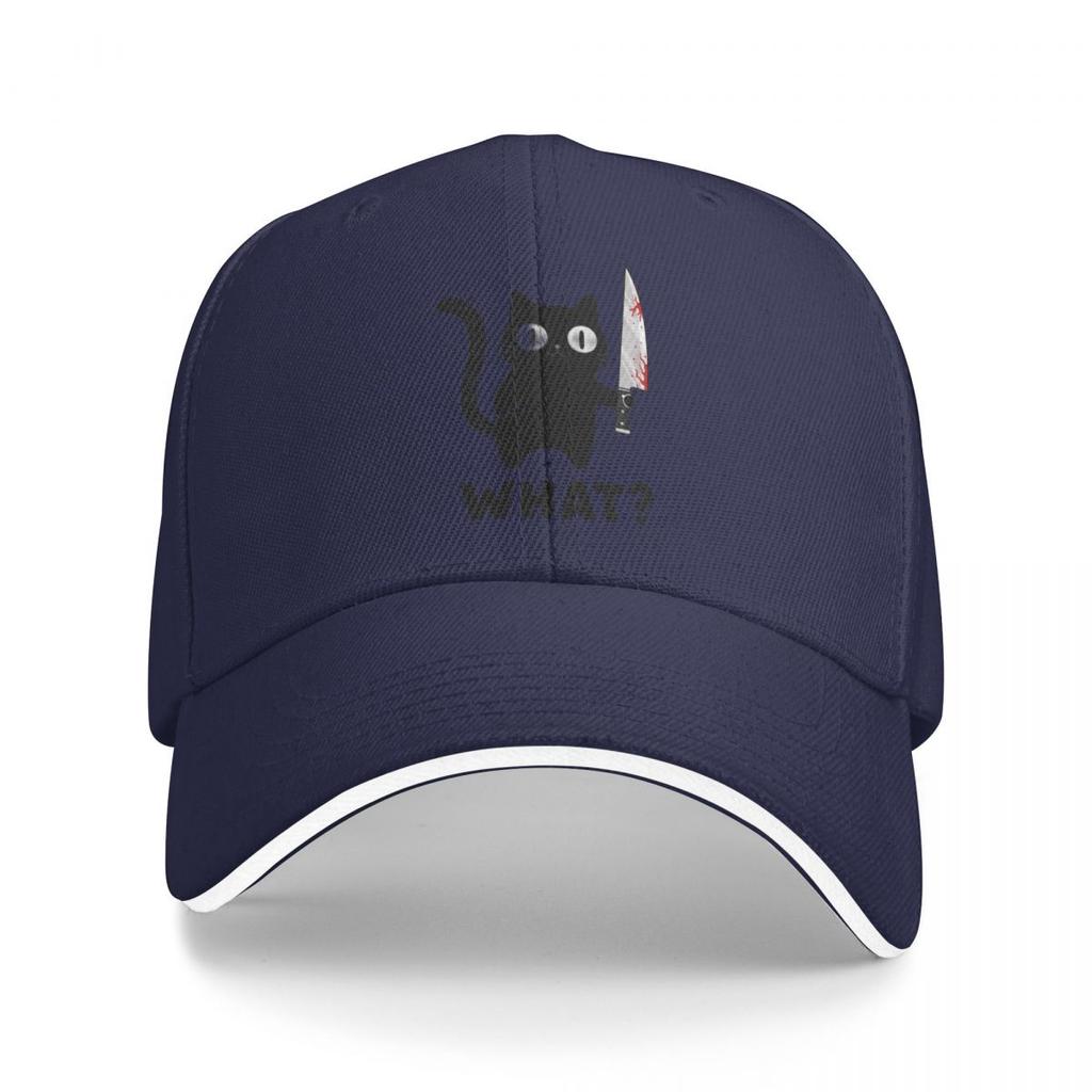 Baseball Caps What The Cat With A Knife Trending Customized Unisex Women Outdoor Spring Hats