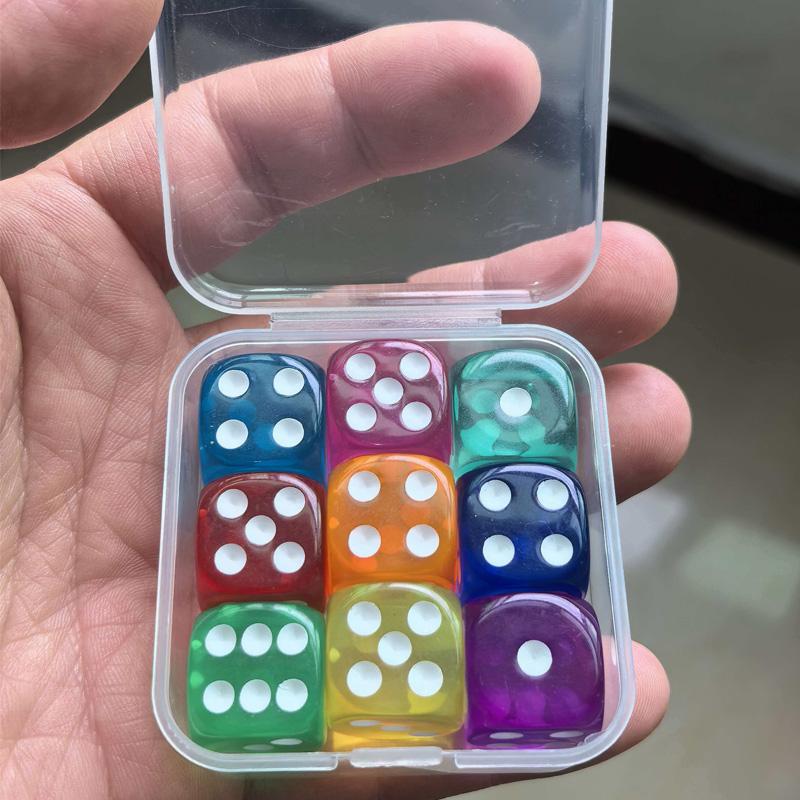 

Classic 9PCS Dice in a Box Flip Numbers Board Games Accessories Family, Classroom, Home & Bar Entertainment Party Fun