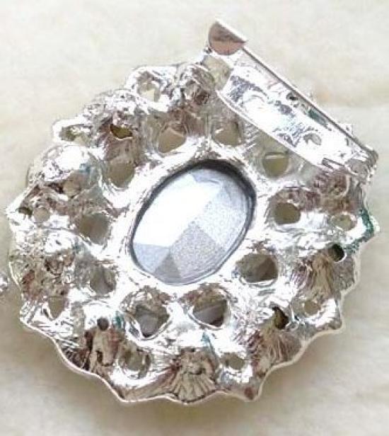 Classic style courtly large jewel brooch (green)