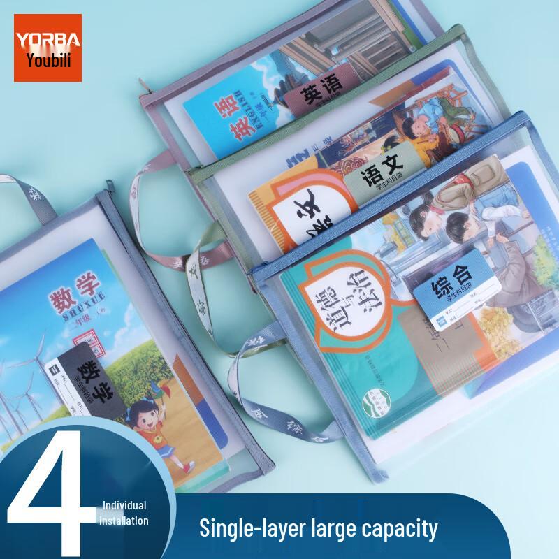 Youbili Mesh Zipper Subject File Bags