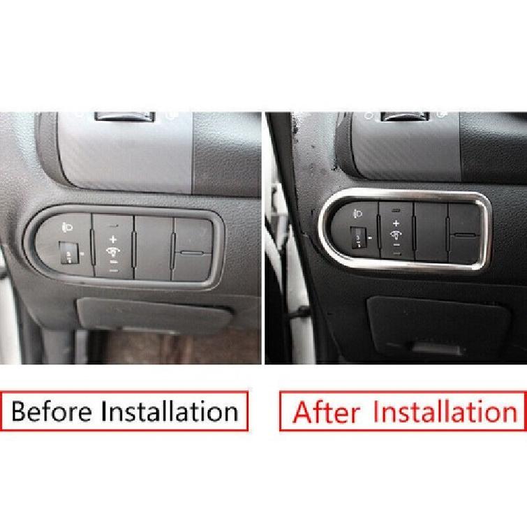 For Kia Forte K3 14-2018 Chrome Steel Driver's Side Dash Control Cover Trim