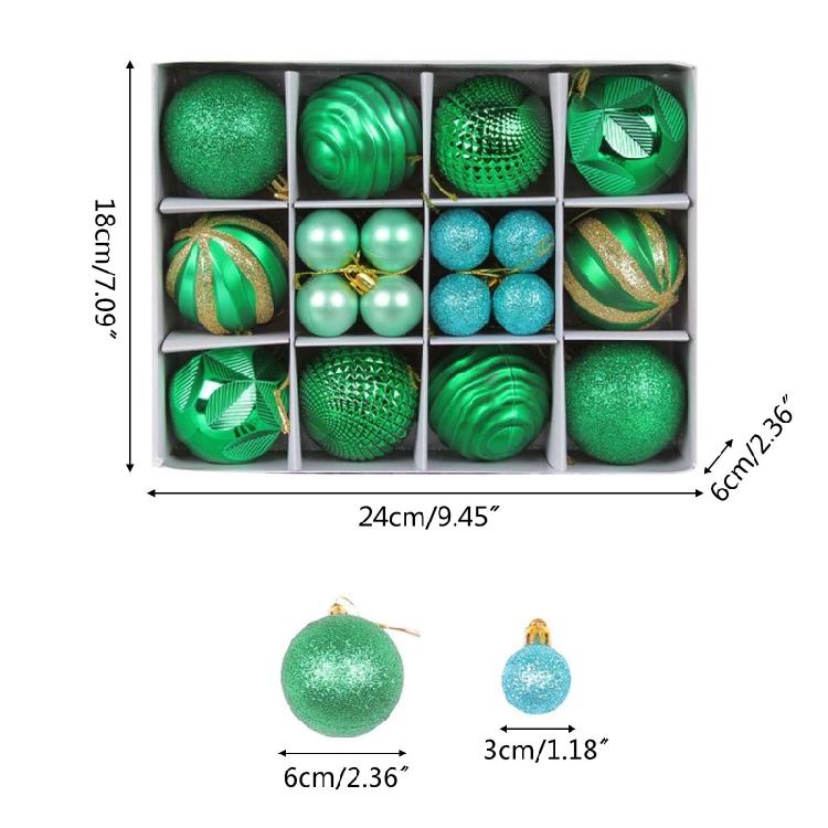 Christmas Tree Pendants Decorative Hanging Christmas Baubles Balls Ornaments Set