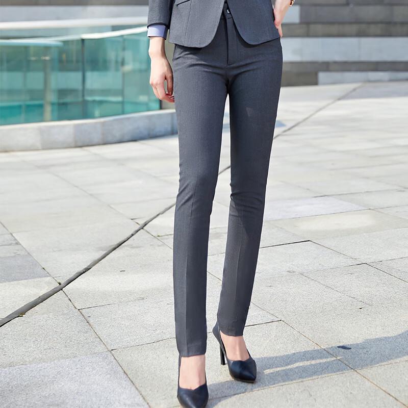 

Teluoman Women s High-Waist Straight-Leg Trousers M