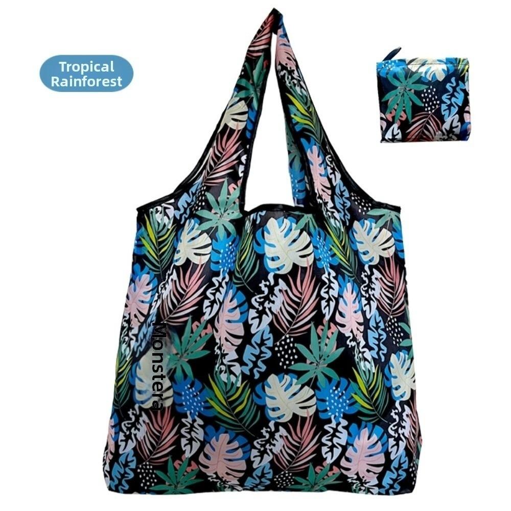 Printed Design Folding Shopping Bag Large Size Foldable Grocery Bag for Storage
