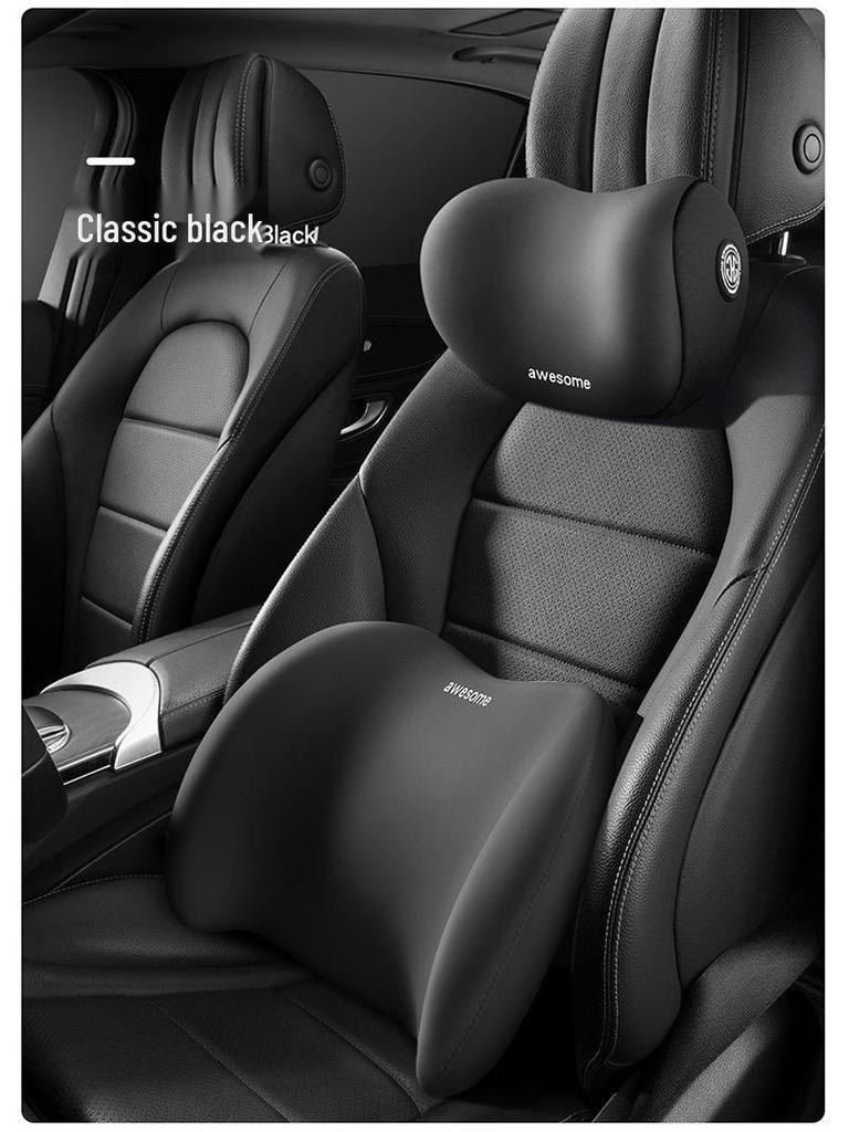 Scaun Auto Șofer Spumă cu Memorie Suport Lombar și Perna Perna Tetieră