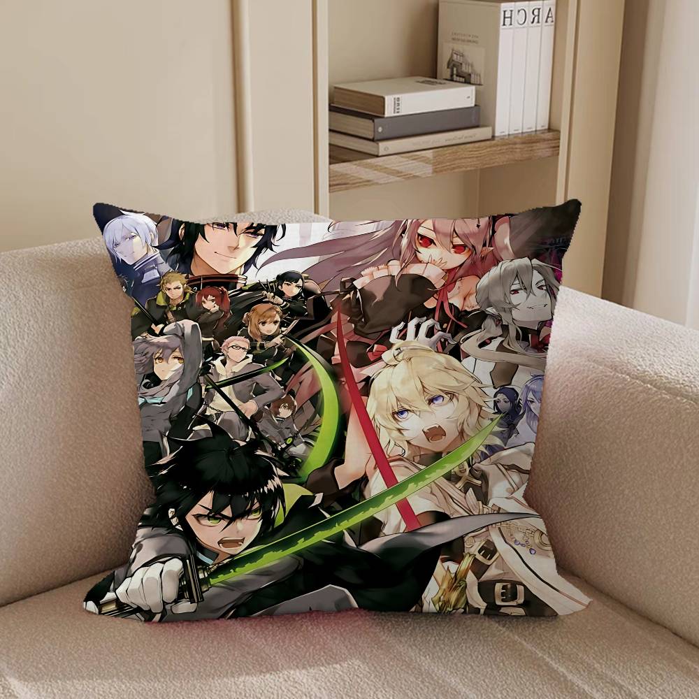 Anime Seraph-of-The-EndS Cushion Cover Decorative Pillow Sofa Home Decor Case Pillow Cases