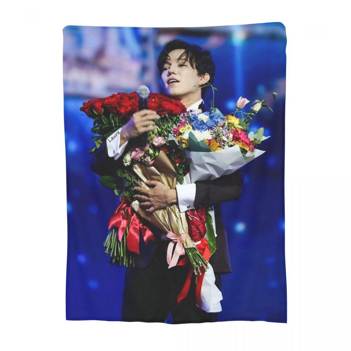

New Arrival Singer Dimash Blankets Soft Warm Flannel Throw Blanket Cover for Bed Living room Picnic Travel Home Sofa 80x120cm
