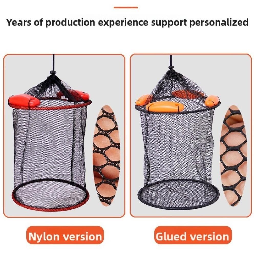 Thickened Woven Fish Shrimp Basket Storage Bag Mesh Landing Bucket Anti-jump Net  Lobstering