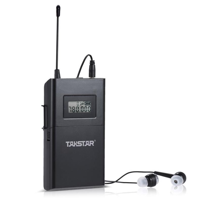 TAKSTAR WPM-200R UHF Wireless Audio System Receiver LCD Display 6 Selectable Channels 50m Transmission Distance