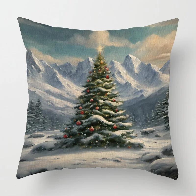 

Современная декоративная подушка для домашнего декора гостиной, наволочка для диванной подушки 45*45 40x40см 60x60см 45x45см 50x50см С Рождеством 16x16in 40x40cm