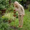 Metal Bird Bath For Outside, 3-Tier Water Bowl With Copper Finish, 26.77 Inch Tall Garden Stake, -Resistant Outdoor Yard Decor