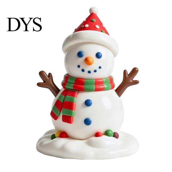 Vivid Christmas Collectibles for Display Resin Figurine, Cute Clay Style Santa Snowman Gingerbread Man Exquisite Craft Shelf Statue, Festive