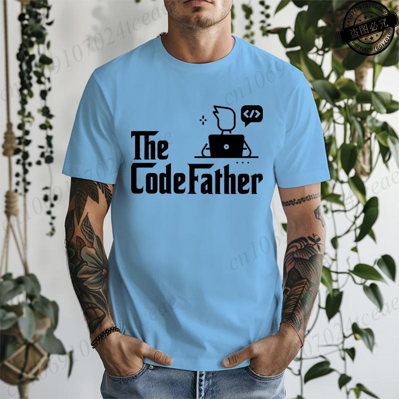 The Codefather Shirt Computer Teacher TShirts Coding Shirt Gift for Coder Computer Programmer Engineer TShirts for Men