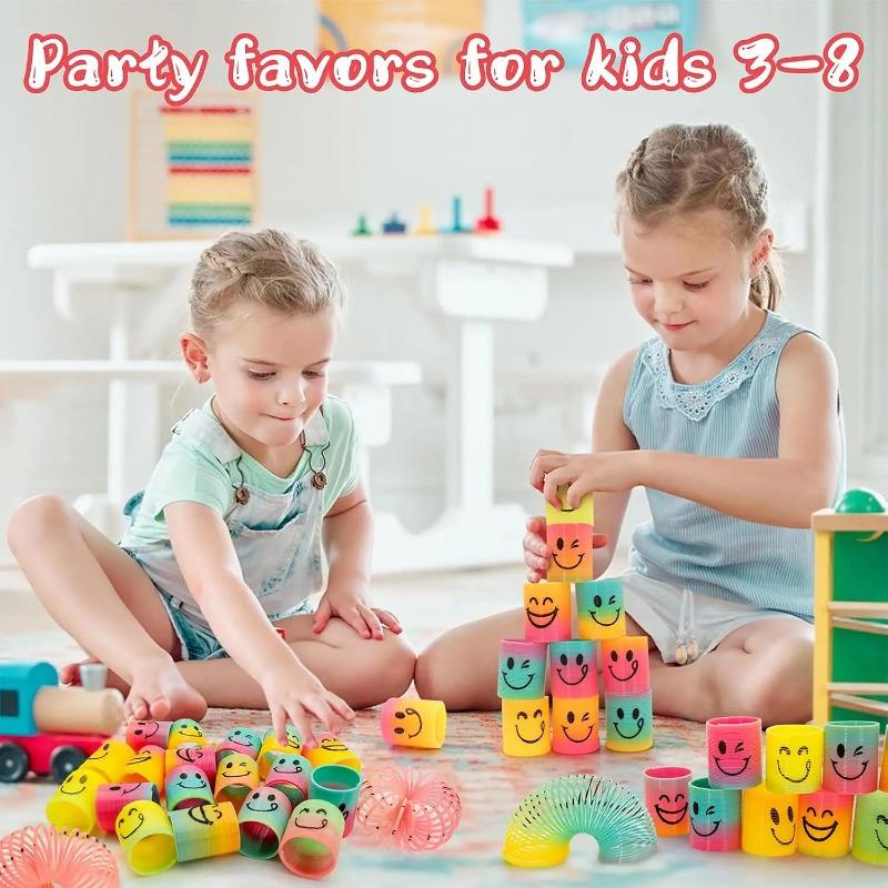 20pcs  Mini Rainbow Magic Springs Toys Children Birthday Party Favor Giveaway Gifts Souvenir Kindergarten Guest Pinata Filler