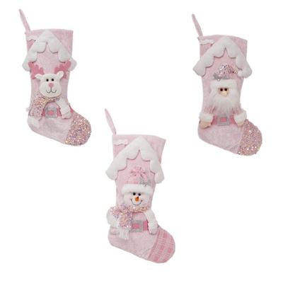Christmas Stocking for Fireplaces Decoration Stylish Hanging Gifts Bag Colorful Sequins Ornament Festival Party Supplies