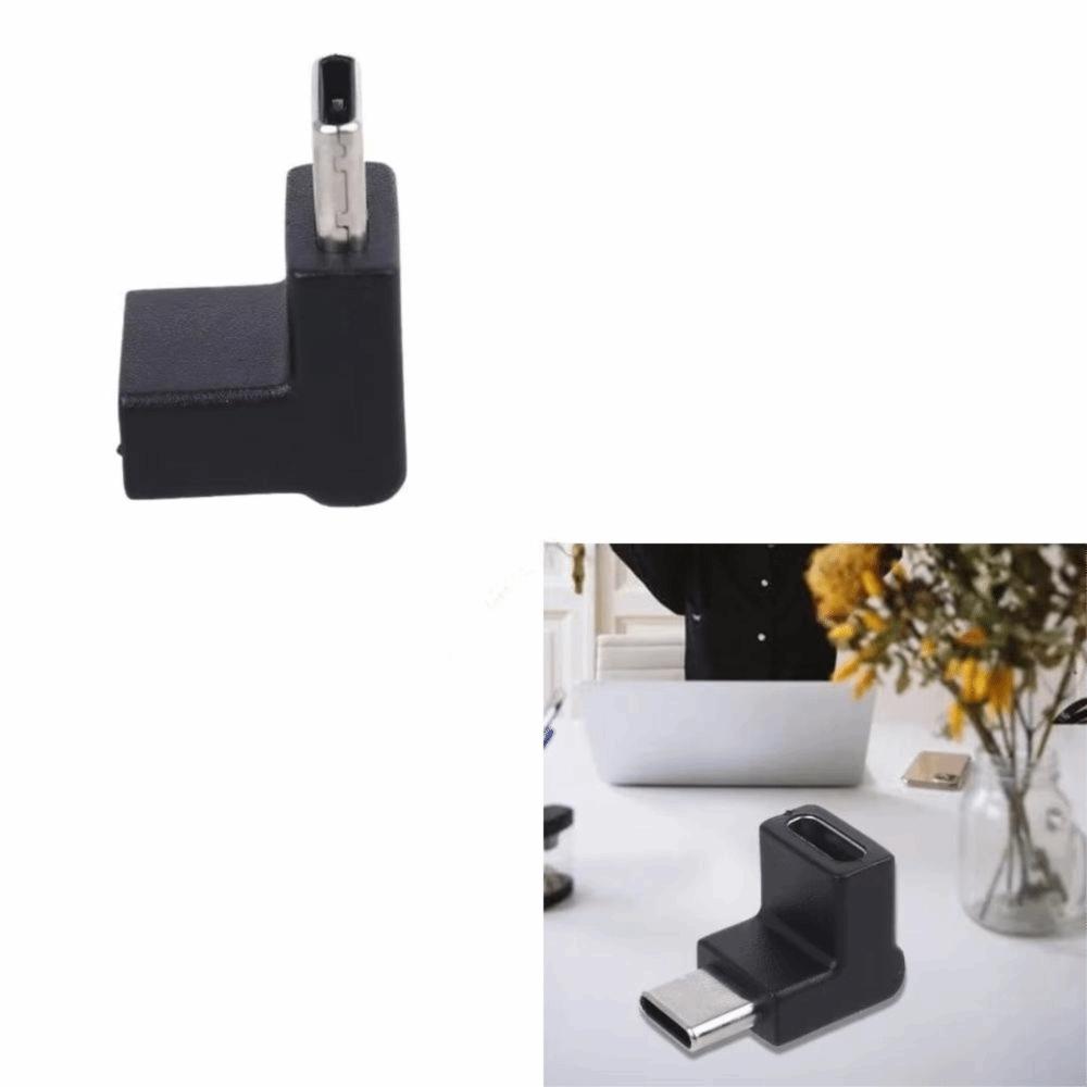 Black USB C Male to Female Adapter Plastic 90 Degree USB C Connector Type C Adapter  for Tablet