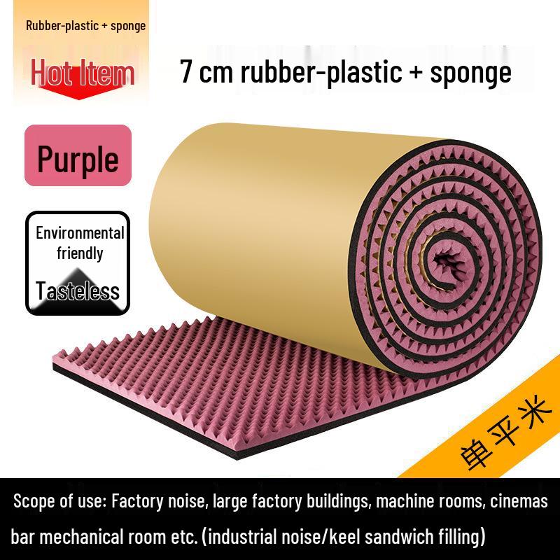 Flame-Retardant Self-Adhesive Soundproofing Panel - Noise Reduction & Absorption 