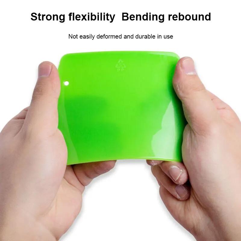 Green Trapezoidal Plastic Dough Scraper Cake Cream Vermicelli Cold Rice Noodles Household Kitchen Baking Thickened Scraper