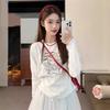 2026 New Spring/Summer Cute Cartoon Magic Kitten Print Women's Top Casual Temperament Long-Sleeved T-Shirt