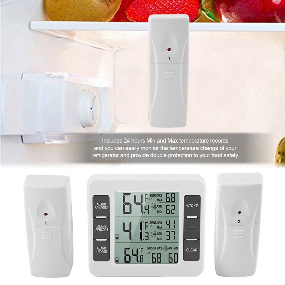 Wide Temperature Range Number Of Pieces Fridge Reliable Wireless Thermometer Fridge Indoor Temperature Measurement