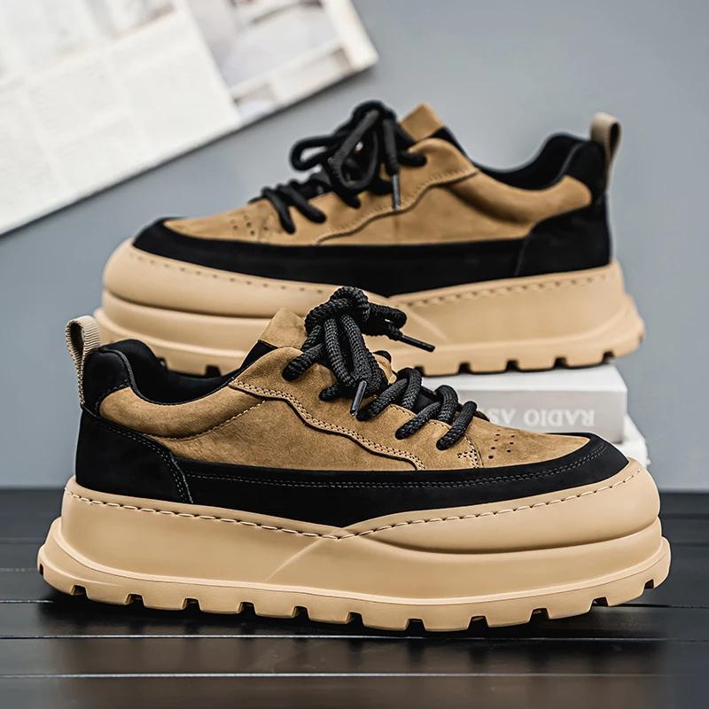 Loafers Casual Sneaker Thick Bottom Men's Sneakers Fashion Sports and Leisure Wear-resistant Shoes for Men Soft and Comfortable
