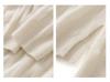 Women's 100% Pure Cashmere Hollow Out Cable Knit Round Neck Sweater - Autumn Winter Retro Pullover