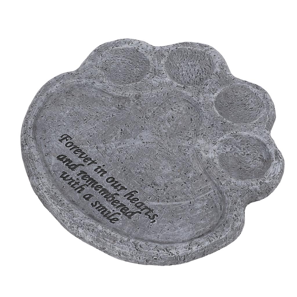 Pet Paw Memorial Stone Weatherproof Resin Pet Memorial Garden Stone for Garden Outdoor Yard