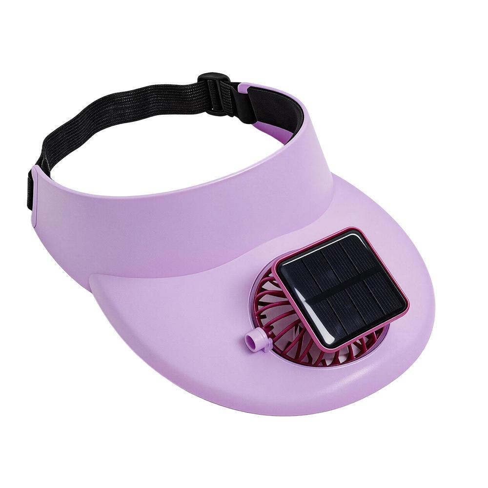 

Breathable Summer Fan Sunhat Sun Protection Fisherman Hat Solar Fan Cap Adult Summer фиолетовый