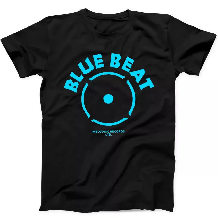

Blue Beat Records Inspired Label Vinyl R&B Ska Music Gift Black Tee T Shirt 357 S